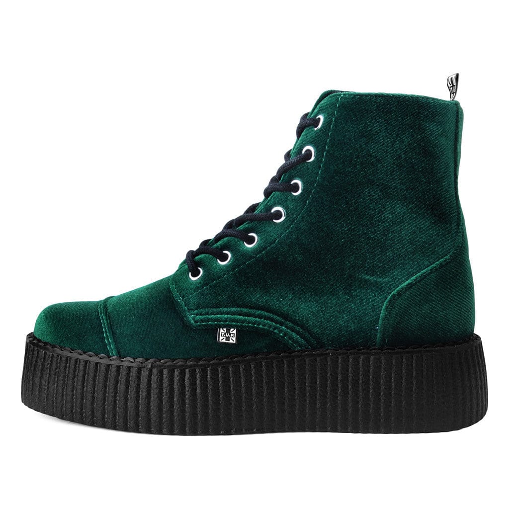 TUK Shoes Viva High Mondo Boot Green Velvet