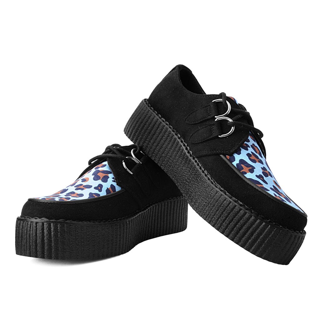 TUK Shoes Viva Hi Sole Creeper Black / Mint Leopard