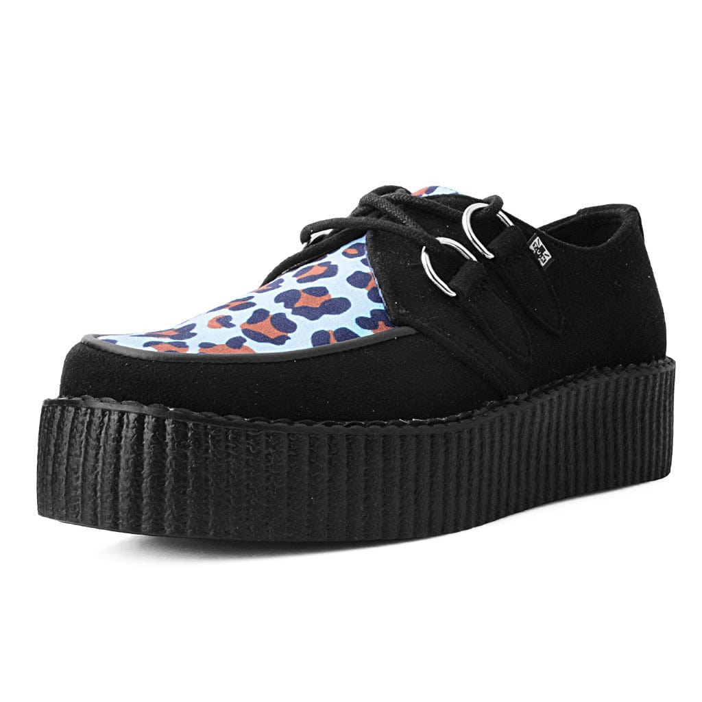 TUK Shoes Viva Hi Sole Creeper Black / Mint Leopard