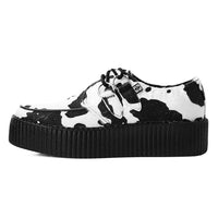 Viva High Creeper Black & White Cow Print