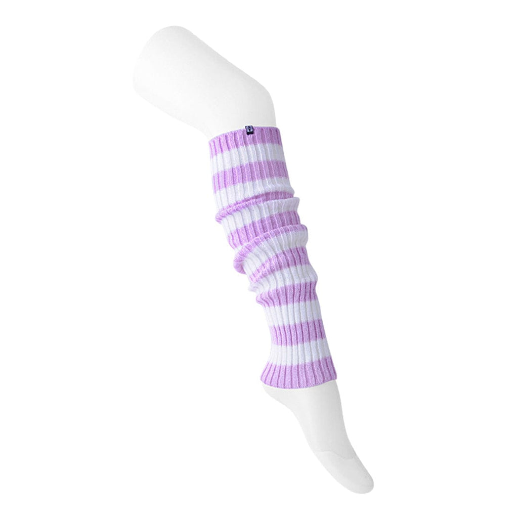 TUK Shoes Leg Warmers Lilac & White Stripe