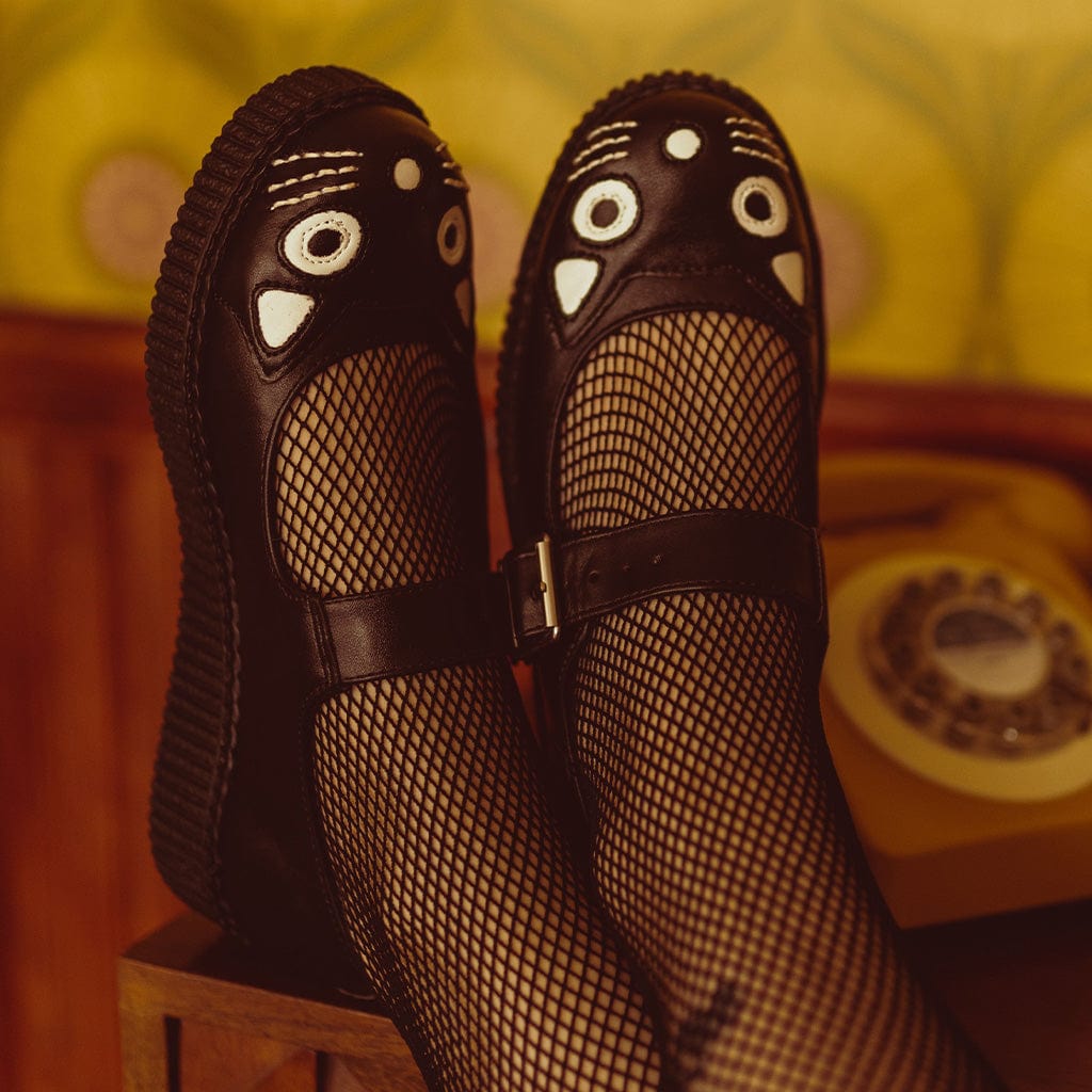 Mary Jane Kitty Viva Low Black TUKskin T.U.K. Shoes EU