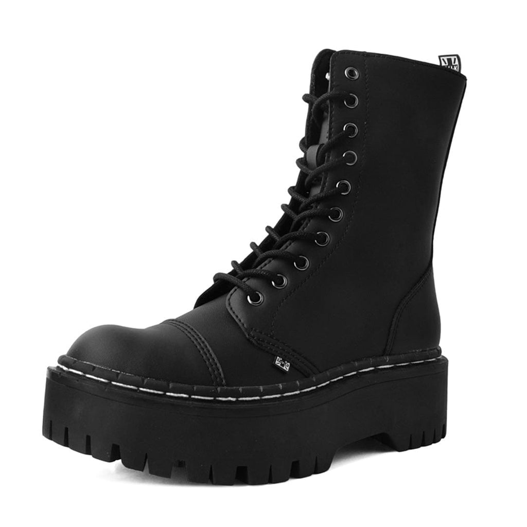 TUK Shoes Double Decker 10-Eye Boot Black TUKskin