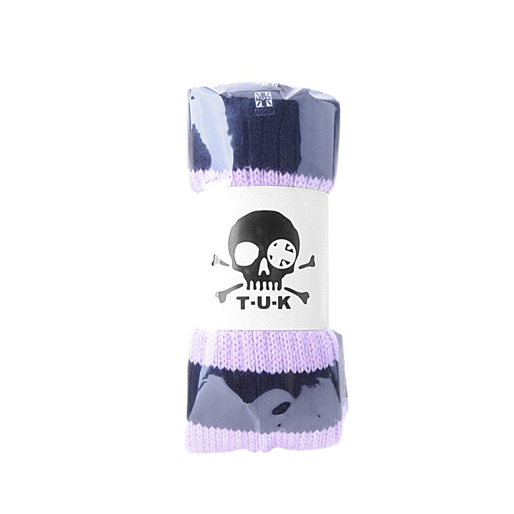 TUK Shoes Leg Warmers Lilac & Black Stripe