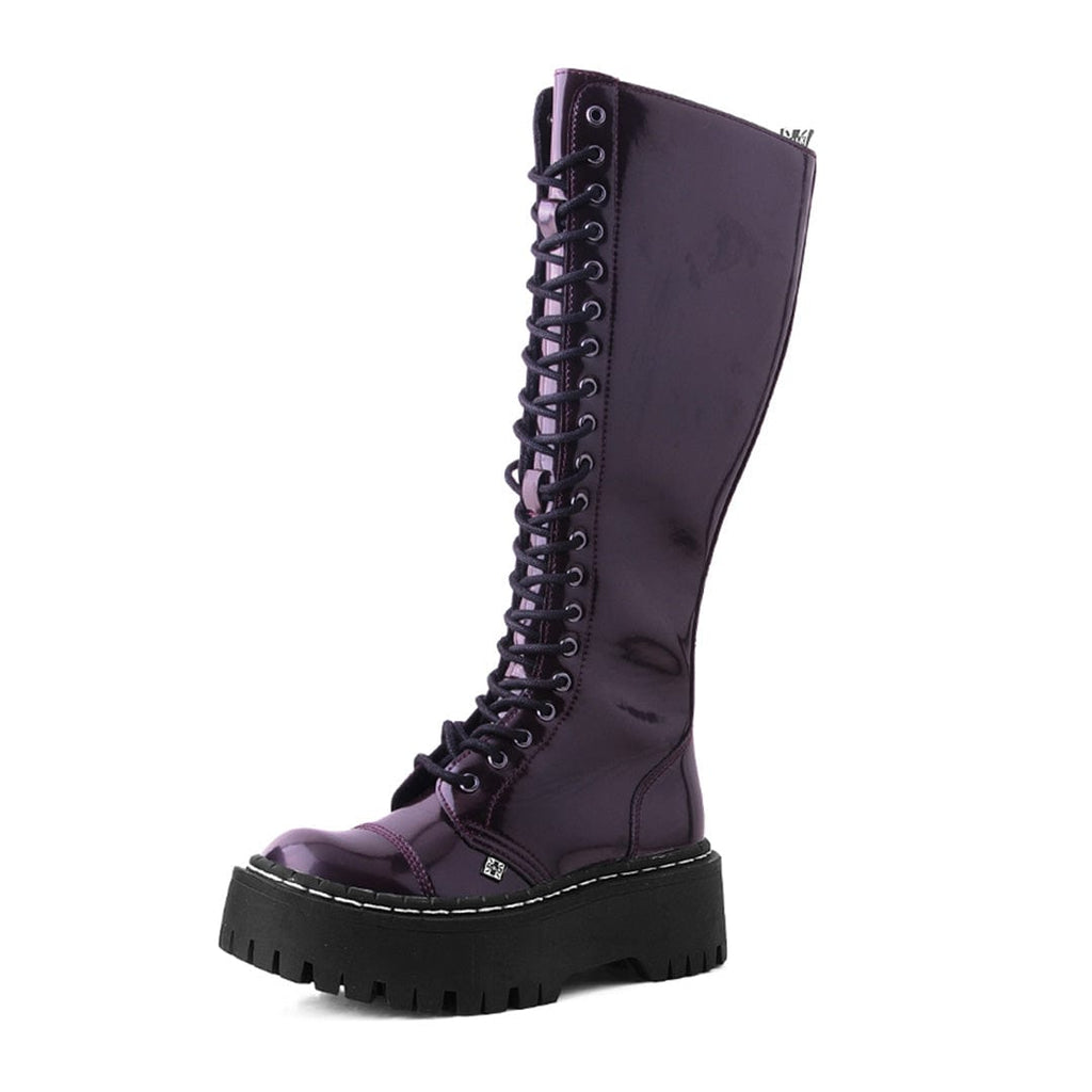 TUK Shoes Double Decker 20-Eye Boot Burgundy TUKskin