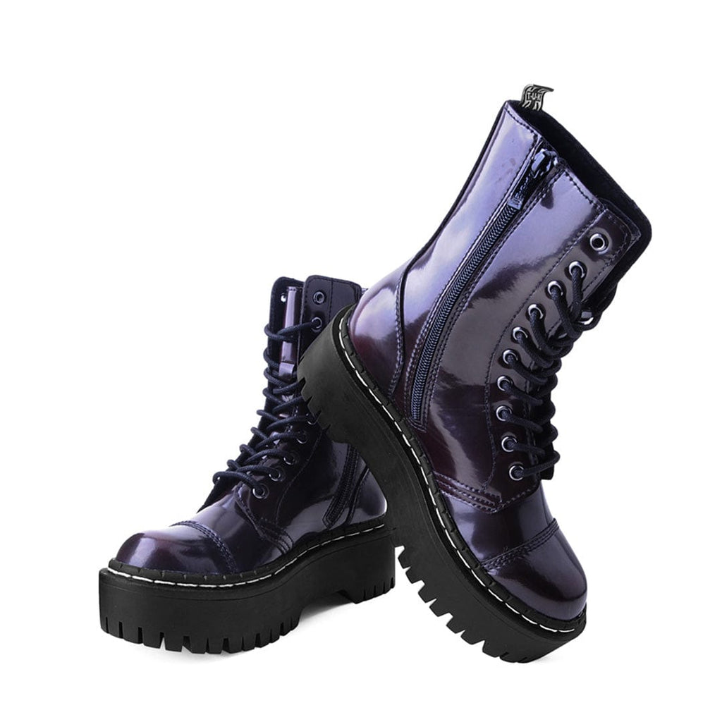 TUK Shoes Double Decker 10-Eye Boot Burgundy TUKskin