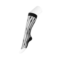 Knee-High Black Stripe Sheer Socks Womens