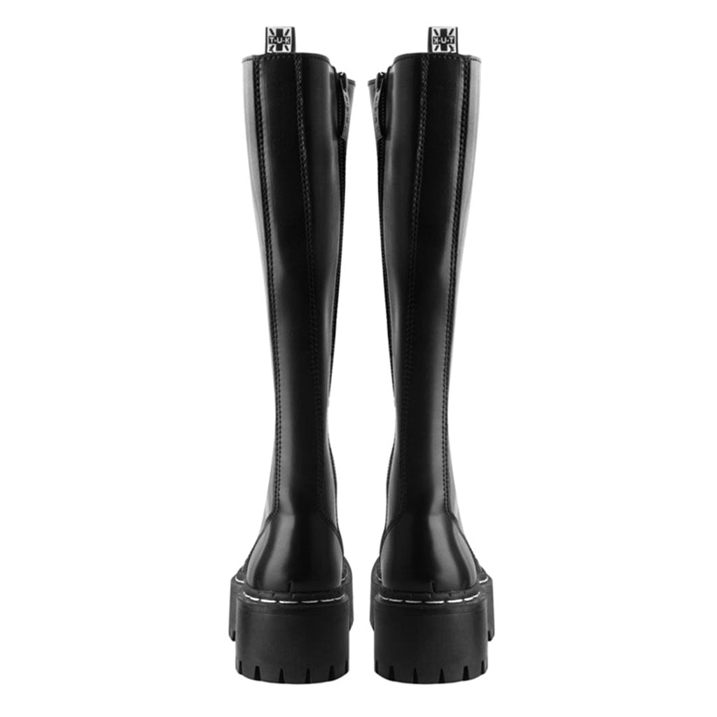 TUK Shoes Double Decker 20-Eye Boot Black TUKskin