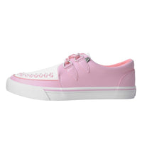 Creeper Sneaker Pink & White PU