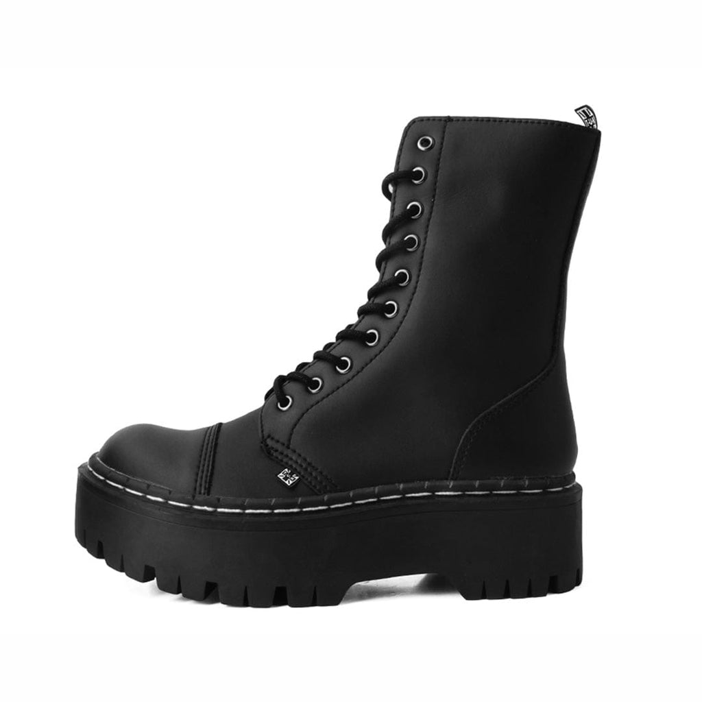 TUK Shoes Double Decker 10-Eye Boot Black TUKskin