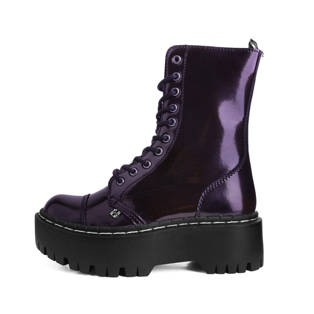 TUK Shoes Double Decker 10-Eye Boot Burgundy TUKskin