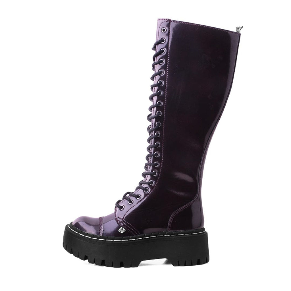 TUK Shoes Double Decker 20-Eye Boot Burgundy TUKskin