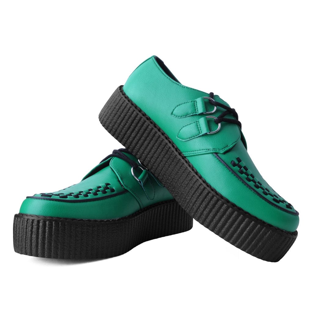 TUK Shoes Viva High Creeper Green Vegan TUKskin™