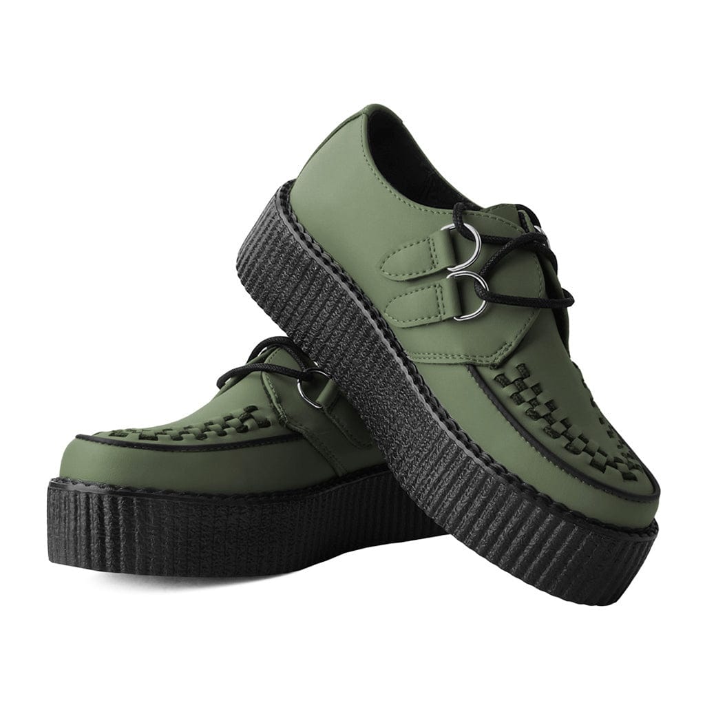 TUK Shoes Viva High Creeper Dark Green Vegan TUKskin™