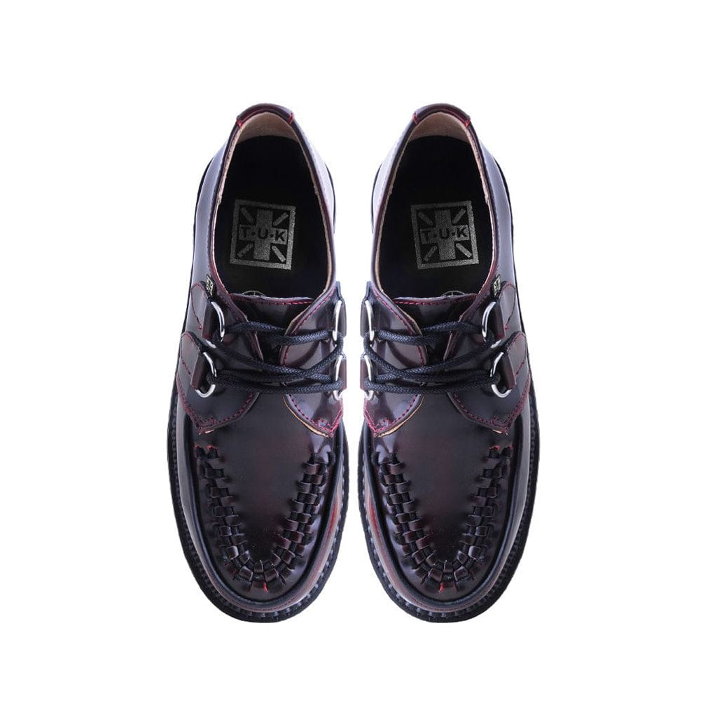 1970 Original Creeper Burgundy Rub Off Leather – T.U.K. Shoes Europe