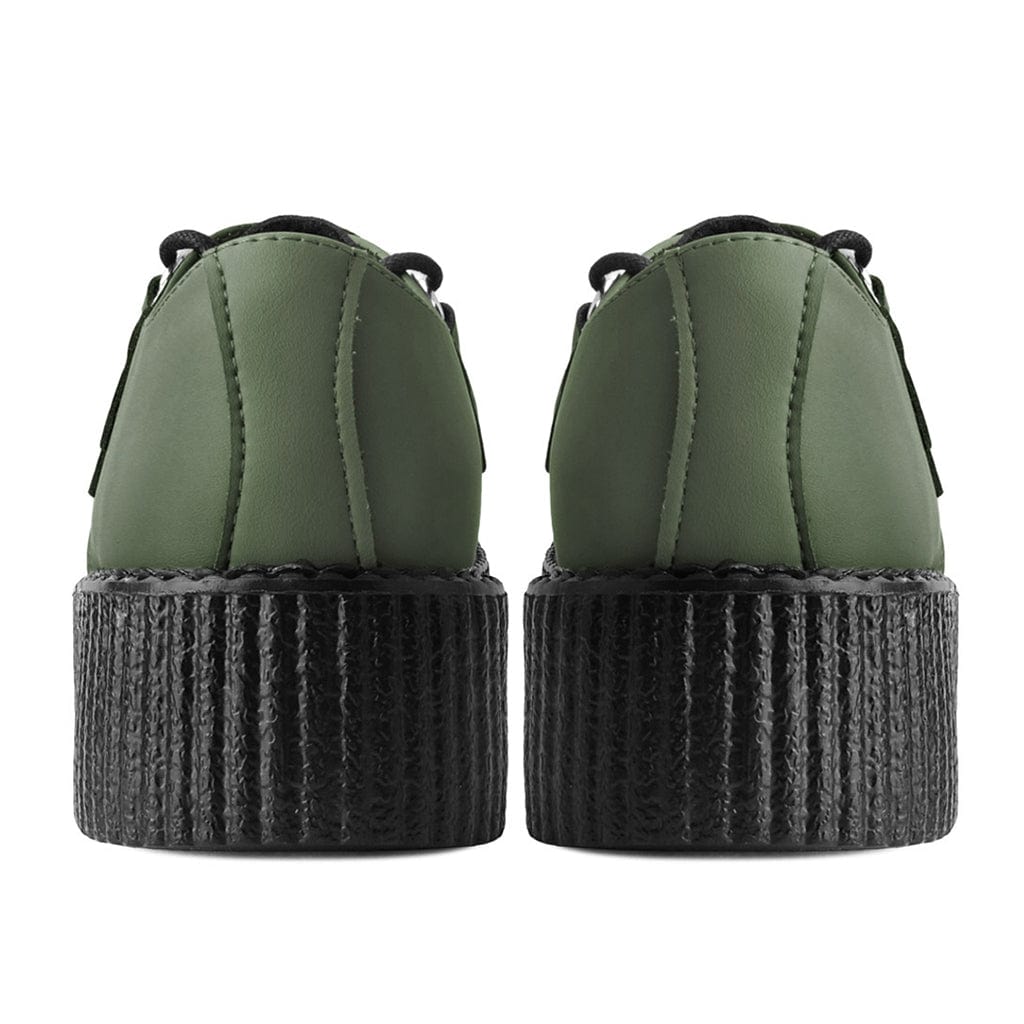 TUK Shoes Viva High Creeper Dark Green Vegan TUKskin™