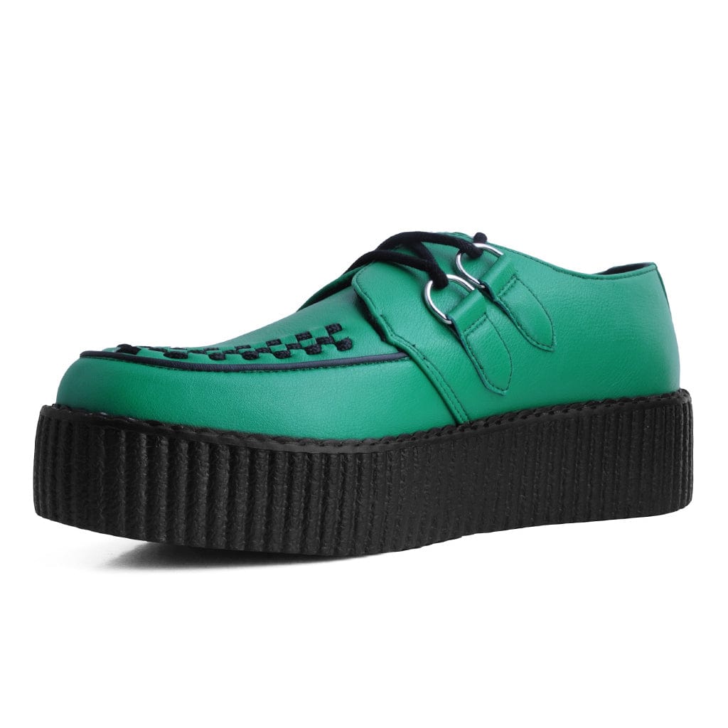 TUK Shoes Viva High Creeper Green Vegan TUKskin™