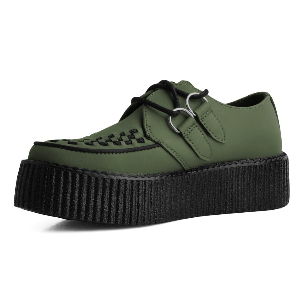 TUK Shoes Viva High Creeper Dark Green Vegan TUKskin™