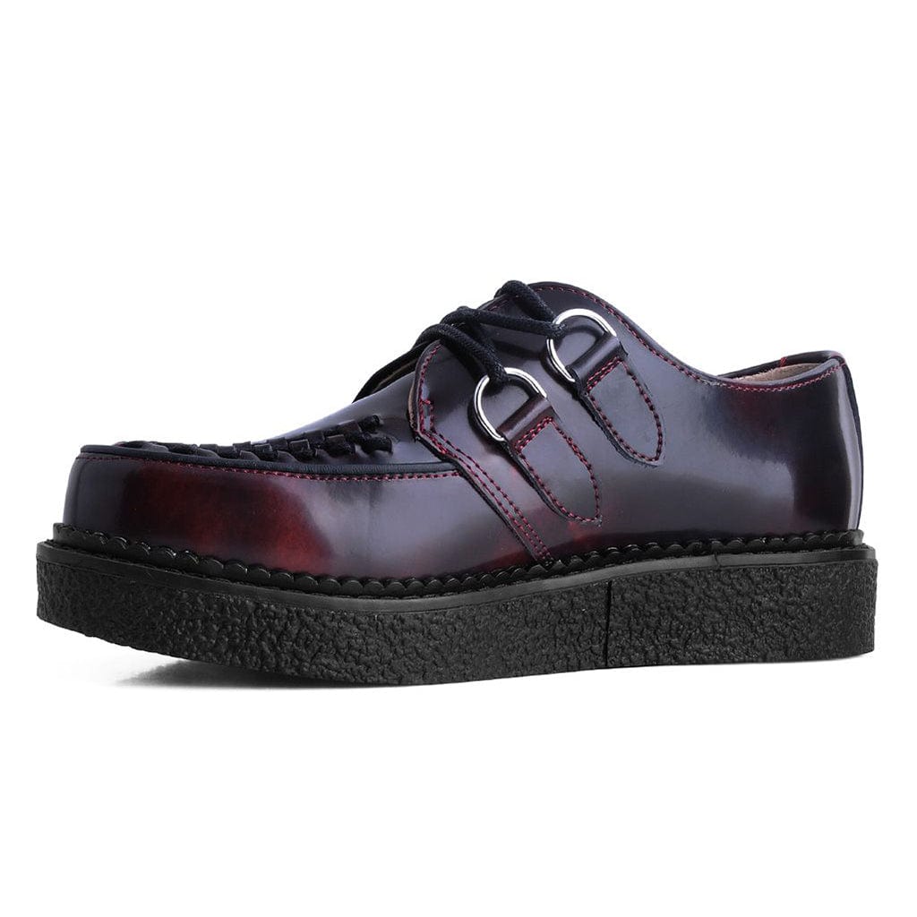 TUK Shoes 1970 Original Creeper Burgundy Rub Off Leather