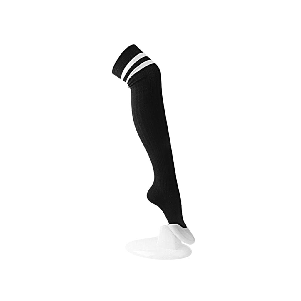 TUK Shoes T.U.K. Over-Knee Socks Black / White Stripe Womens