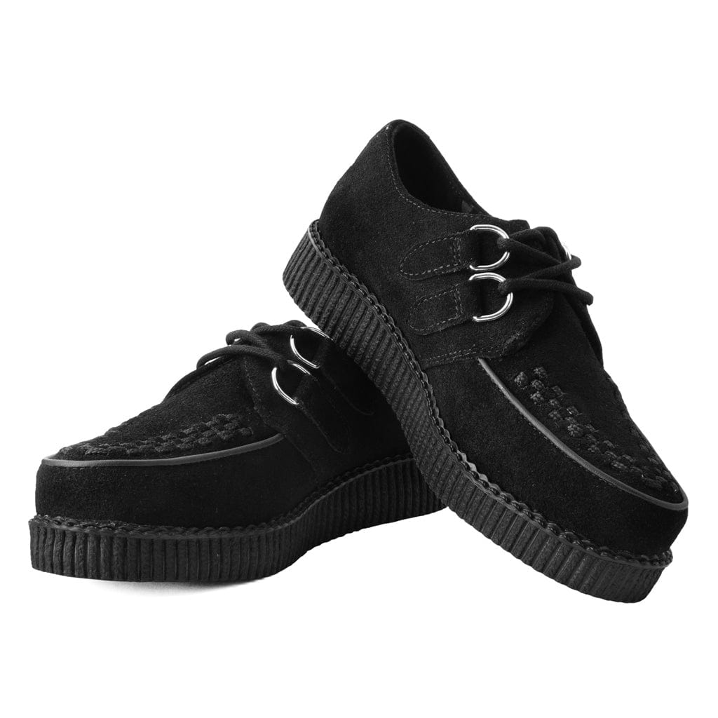 TUK Shoes Viva Ultra Low Round Toe Creeper Black Suede
