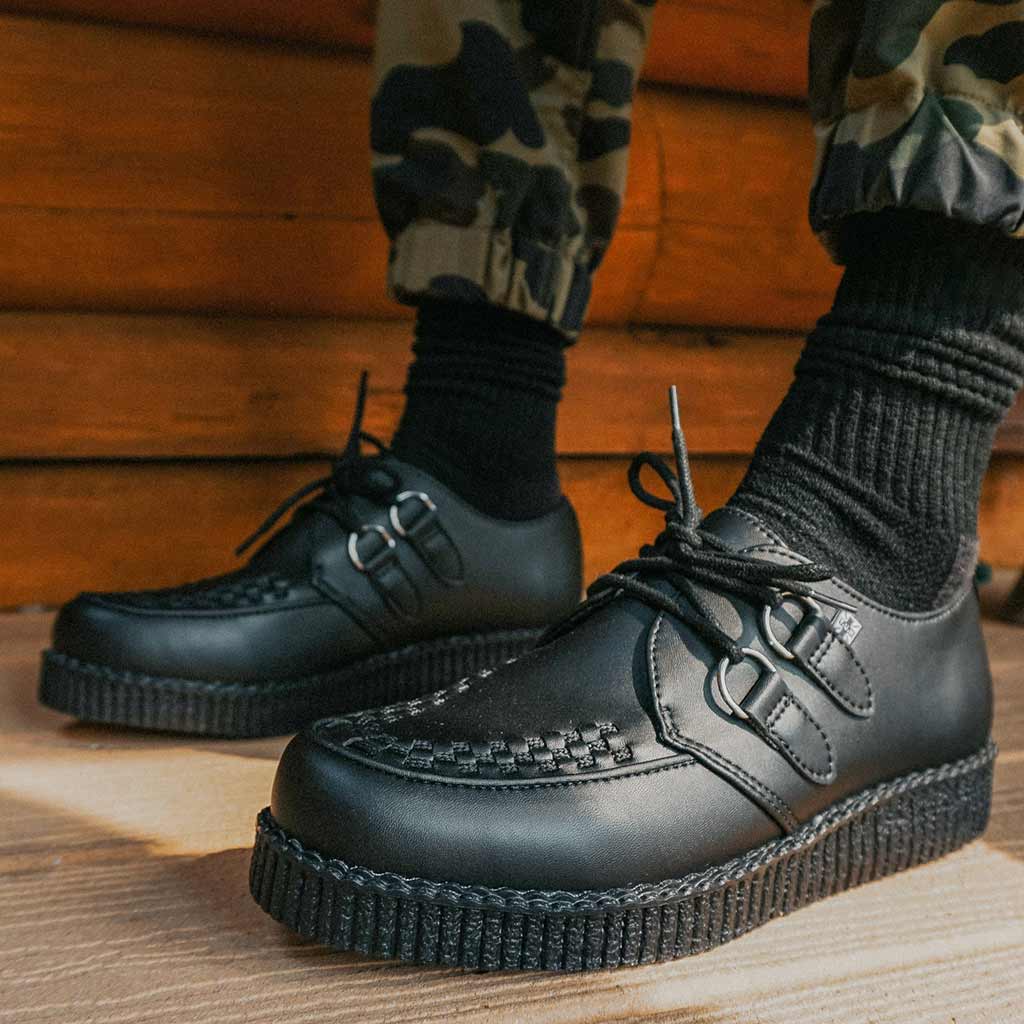 TUK Shoes Viva Flex Low Creeper Black TUKskin