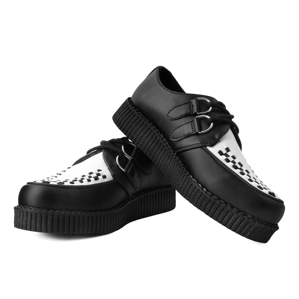 TUK Shoes Viva Flex Low Creeper Black & White TUKskin