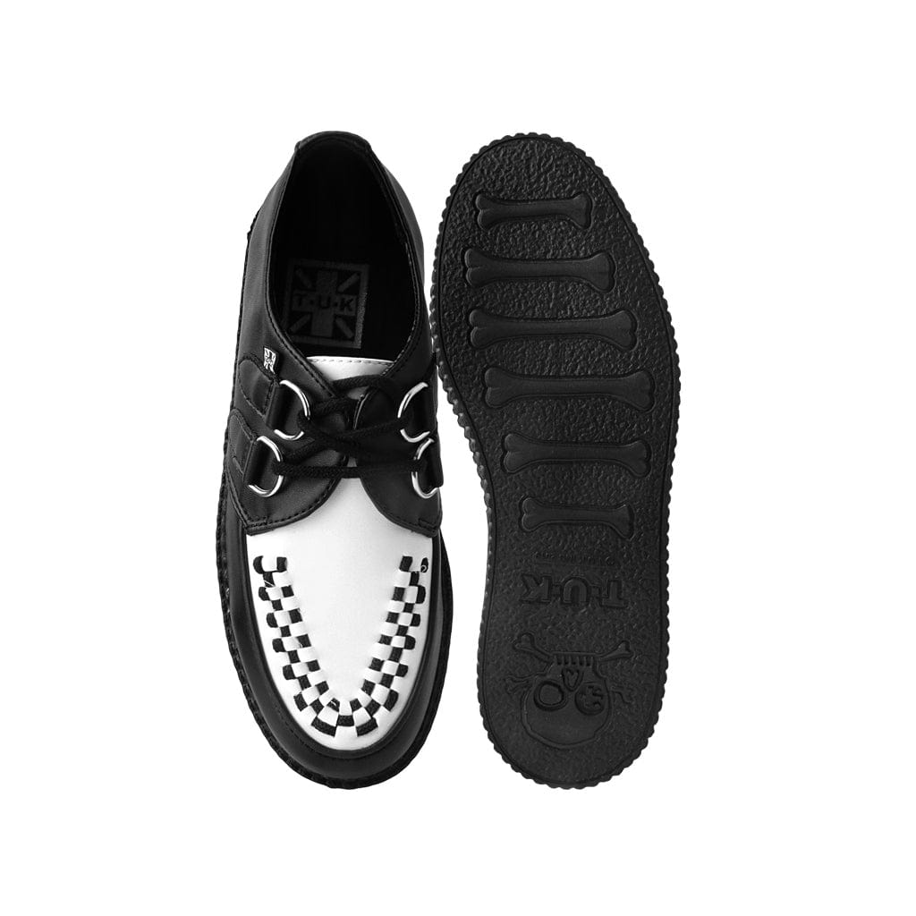 TUK Shoes Viva Flex Low Creeper Black & White TUKskin