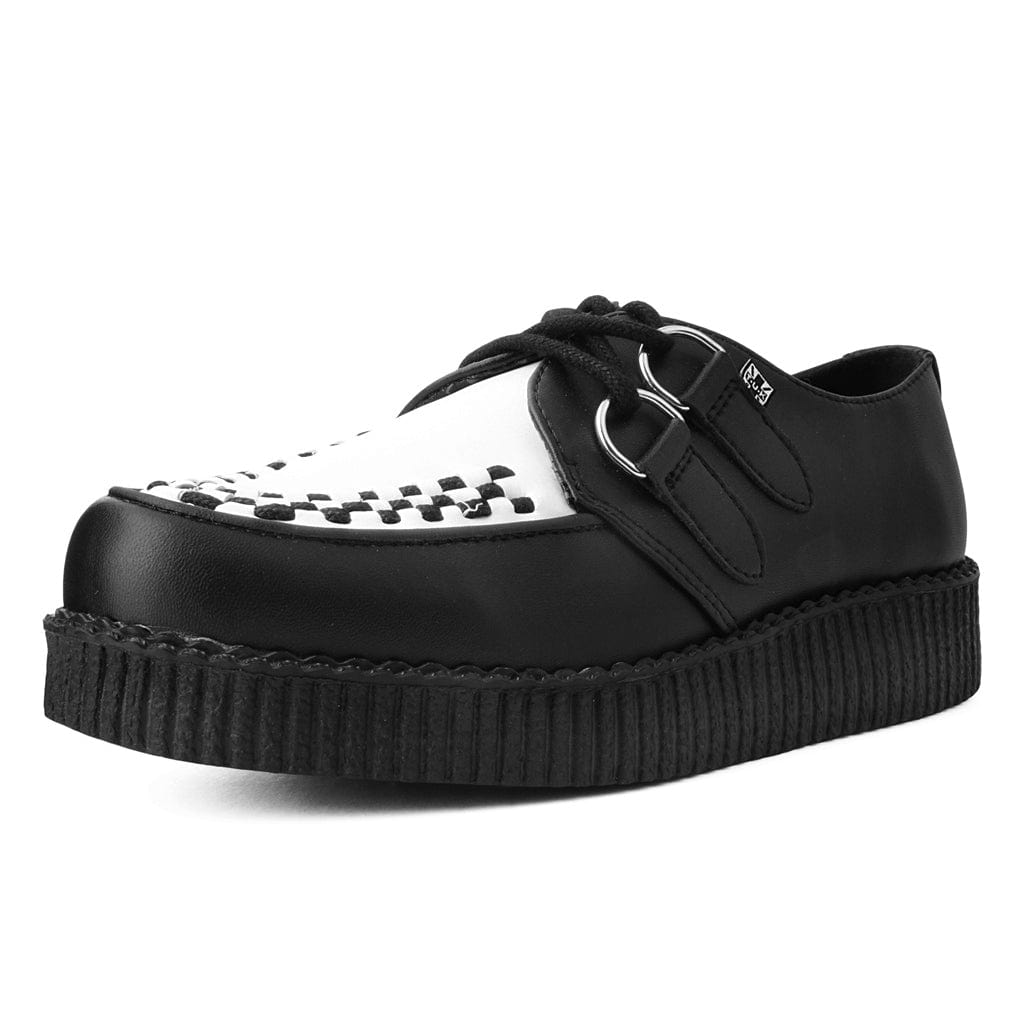 TUK Shoes Viva Flex Low Creeper Black & White TUKskin