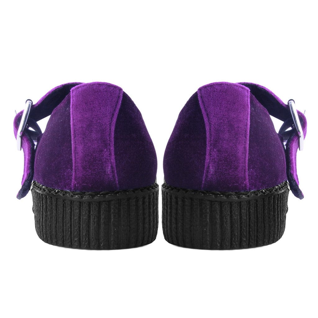 TUK Shoes Viva Flex Mary Jane Purple Velvet