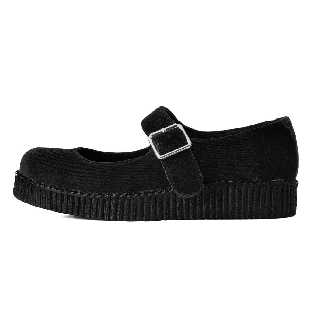 TUK Shoes Viva Flex Mary Jane Velvet Black