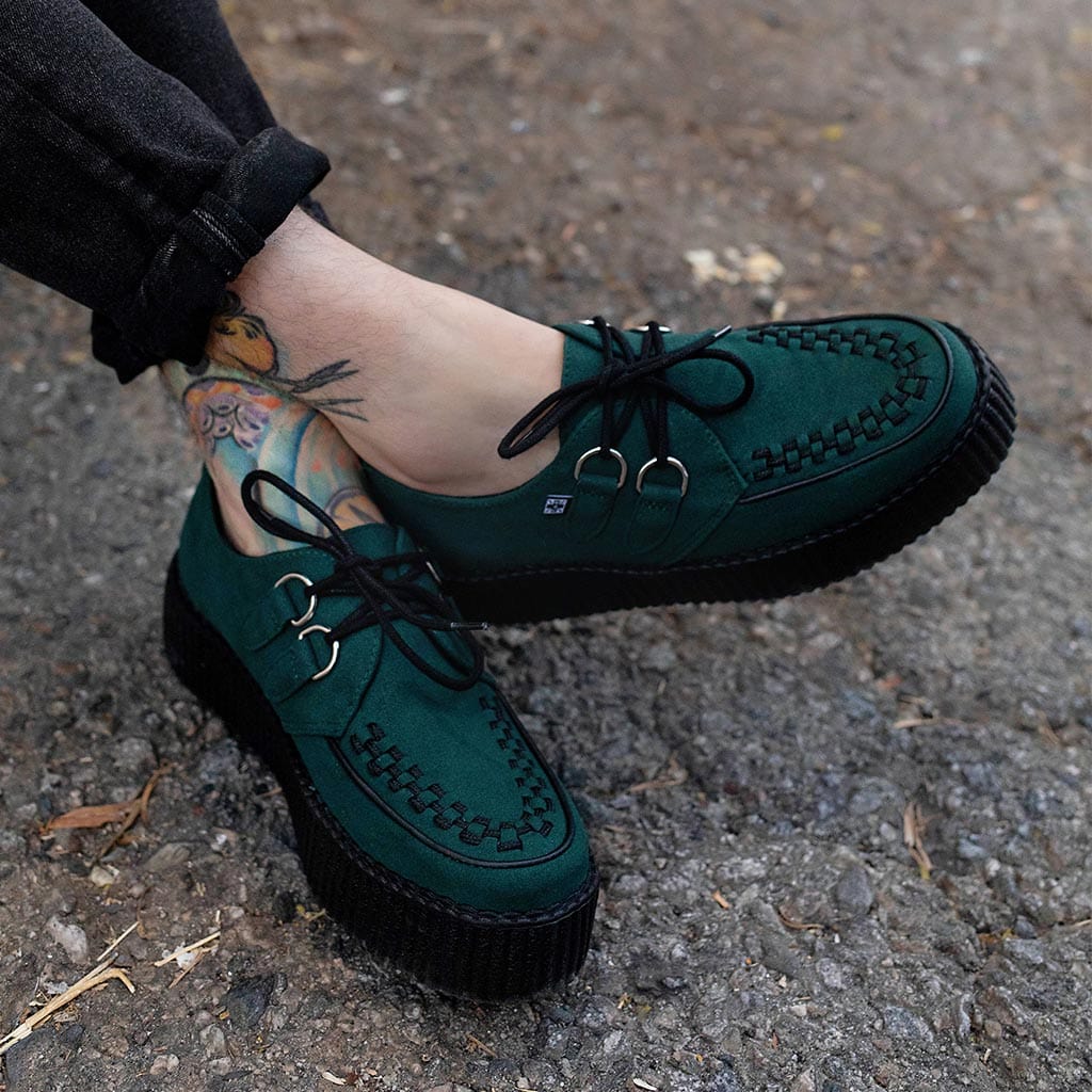 TUK Shoes Viva High Creeper Dark Cedar Vegan Suede