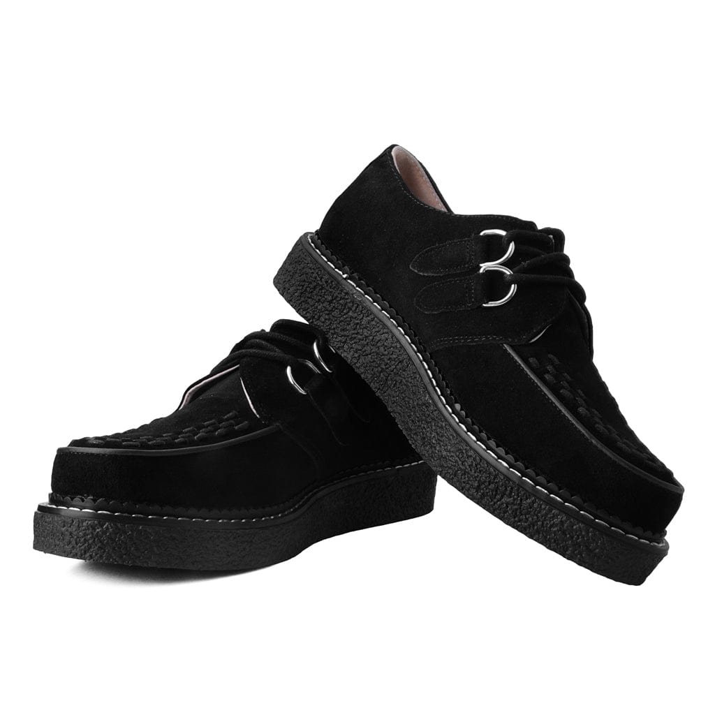 TUK Shoes 1970 Original Creeper Black Suede & White Stitch