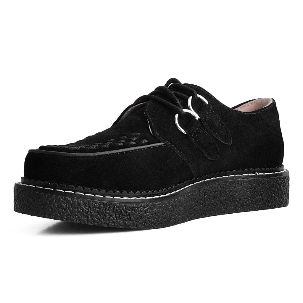 TUK Shoes 1970 Original Creeper Black Suede & White Stitch