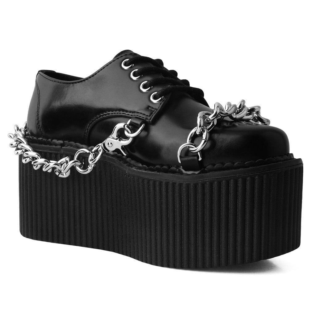 TUK Shoes StratoCreeper Chained Up Black Faux Leather