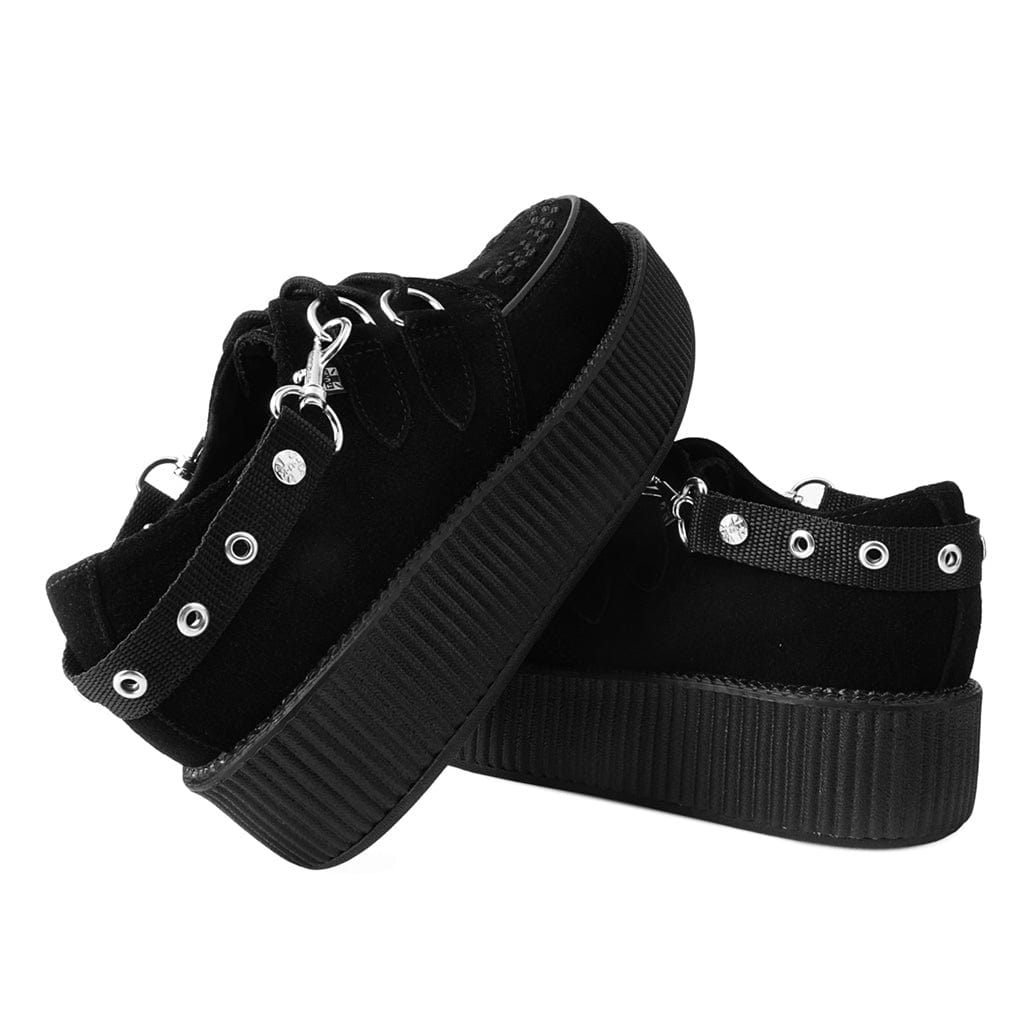 TUK Shoes Eyelet Black Bondage Shoe Straps Black