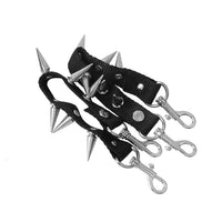 Spiked Black Bondage Shoe Straps