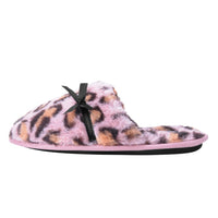 Slipper Pink Leopard Faux Fur