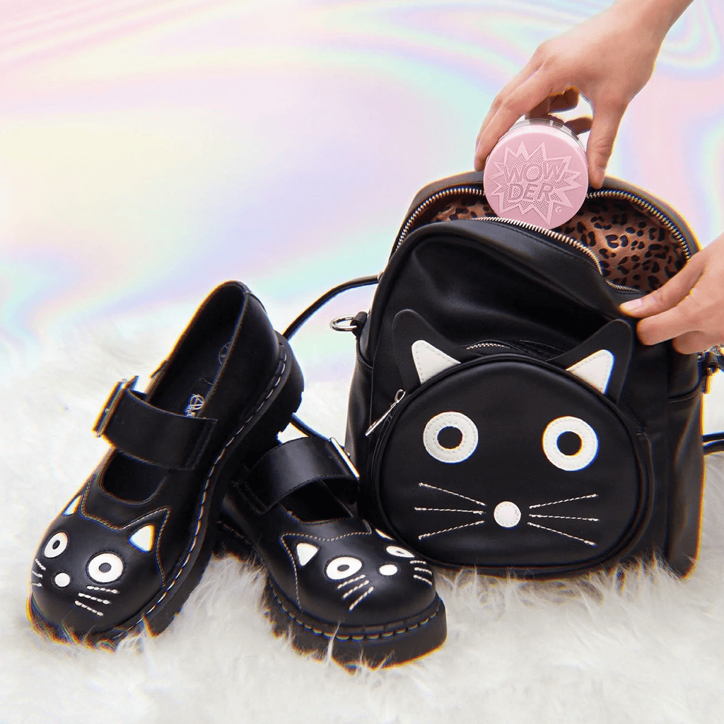 TUK Shoes Anarchic Mary Jane Kitty Black Vegan TUKskin