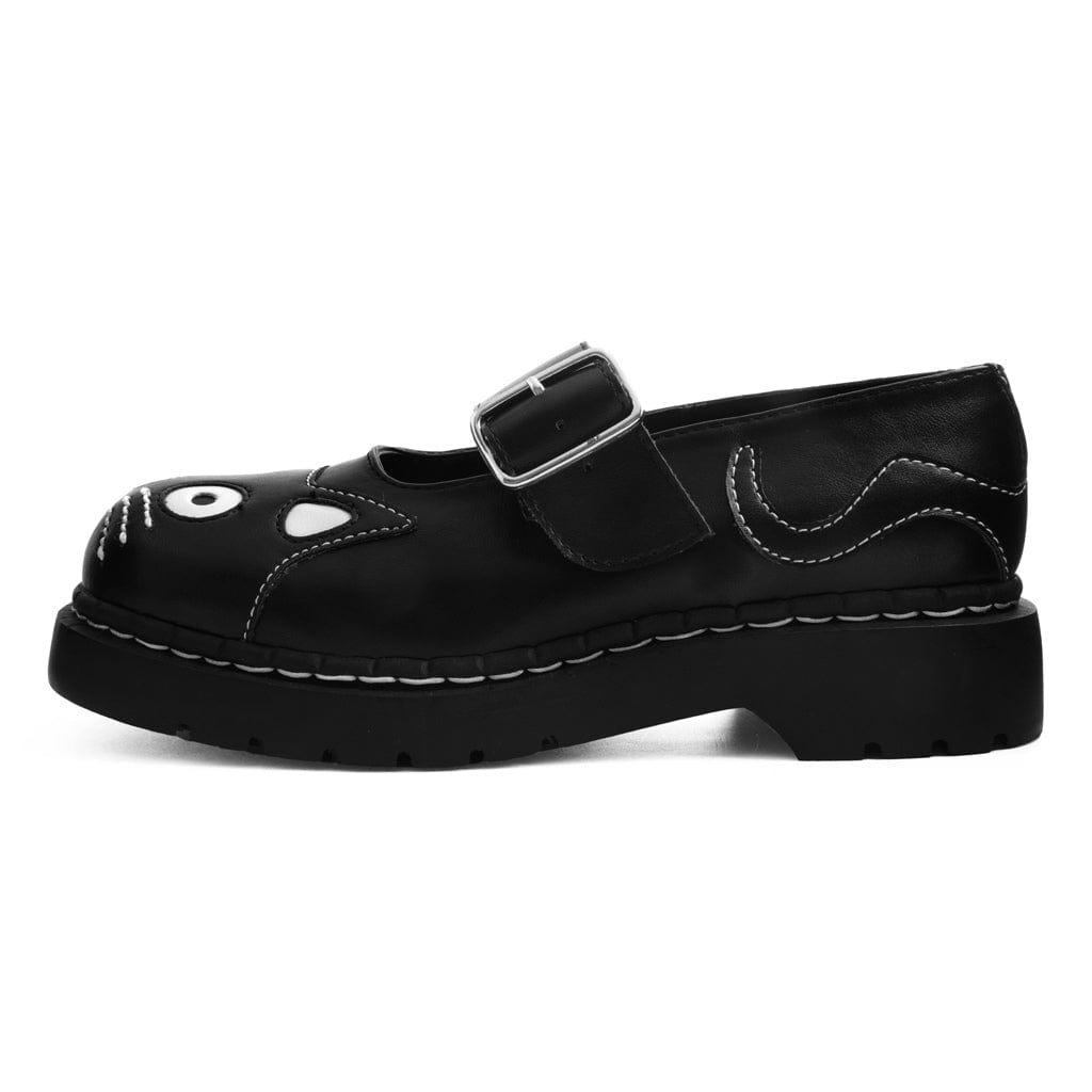 TUK Shoes Anarchic Mary Jane Kitty Black Vegan TUKskin
