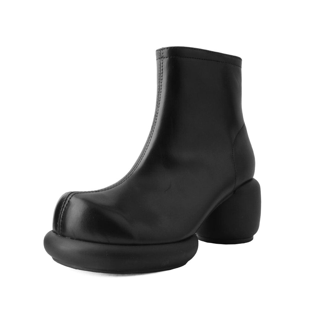 TUK Shoes Bubble Heal 2 Zip Boot Black Vegan Leather