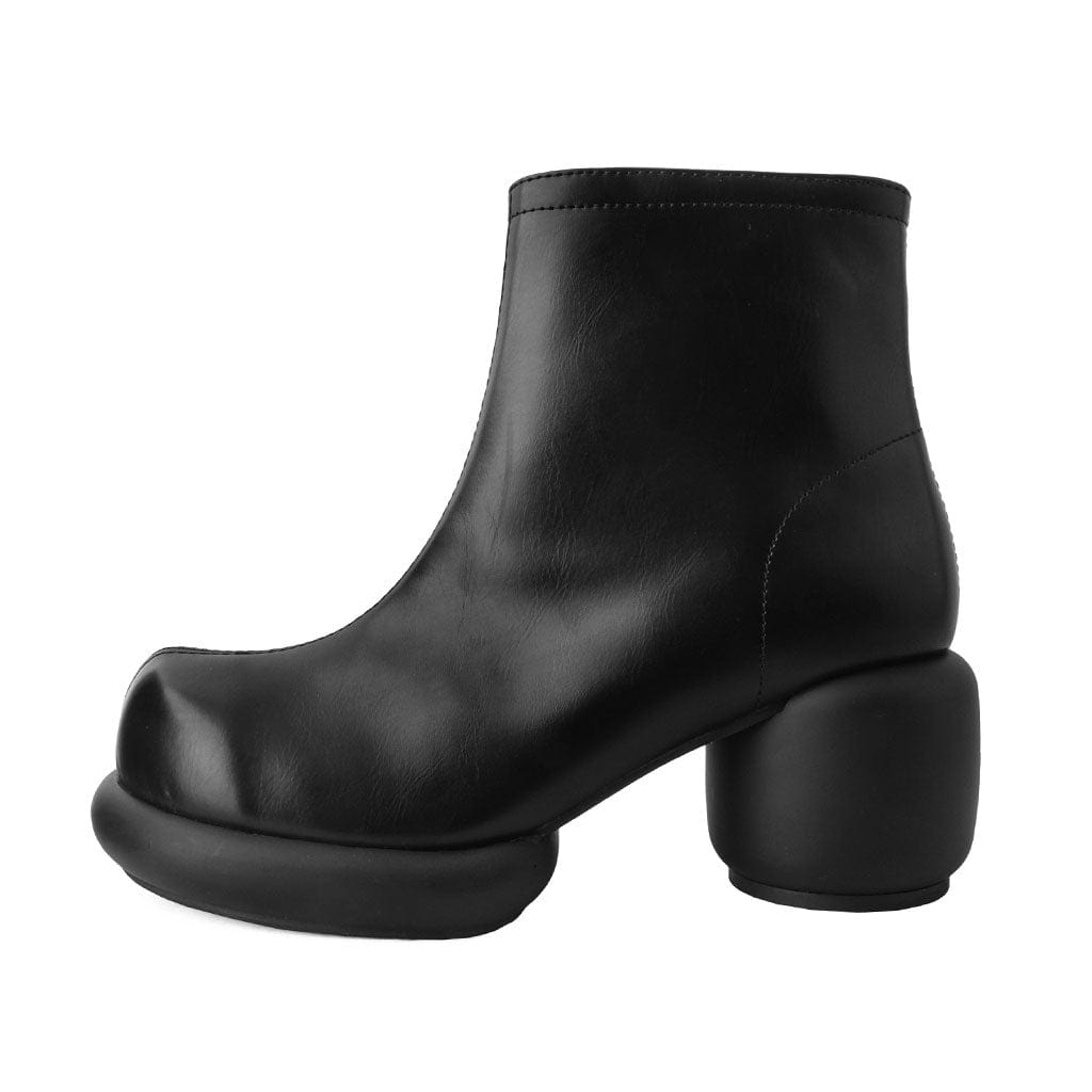 TUK Shoes Bubble Heal 2 Zip Boot Black Vegan Leather