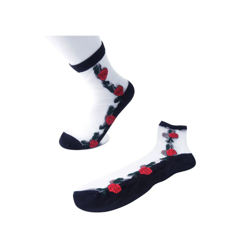 TUK Shoes T.U.K. Ankle Sock Red Rose Womens