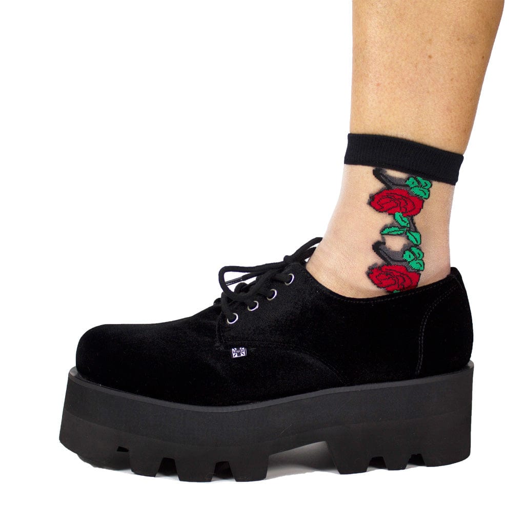 TUK Shoes T.U.K. Ankle Sock Red Rose Womens