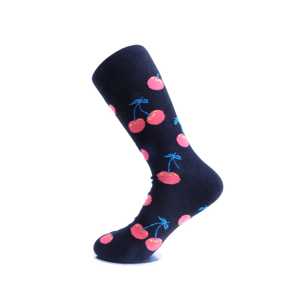 TUK Shoes T.U.K. Ankle Sock Black / Cherry Print Womens