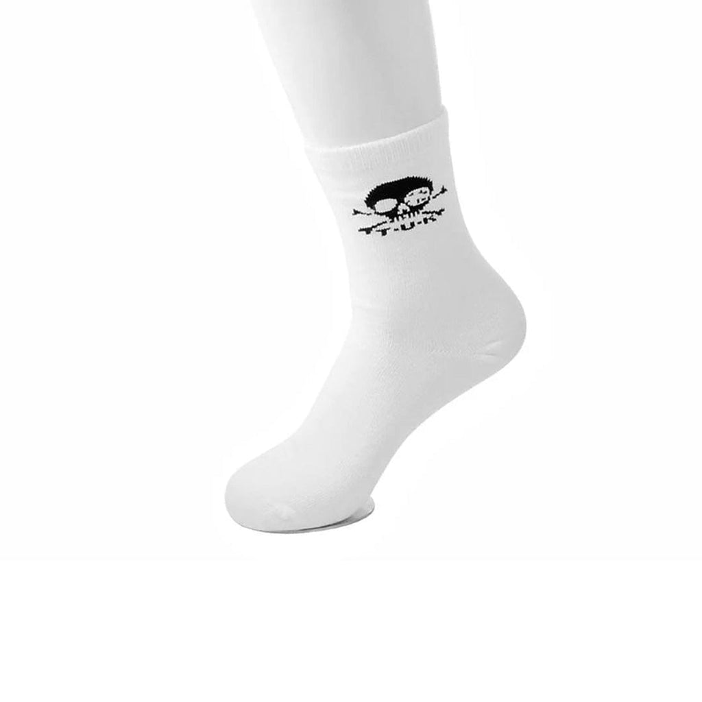 TUK Shoes Ankle Sock White T.U.K. Skull Womens