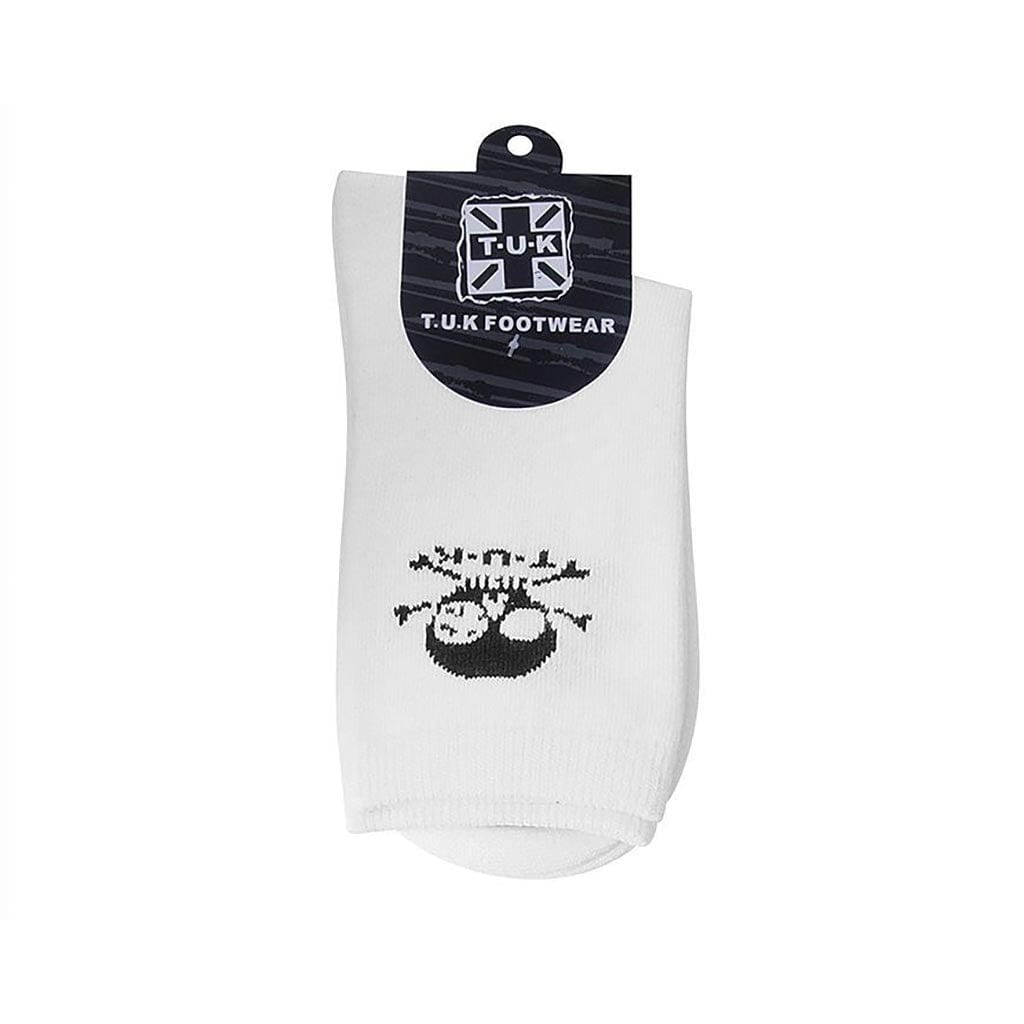 TUK Shoes Ankle Sock White T.U.K. Skull Mens