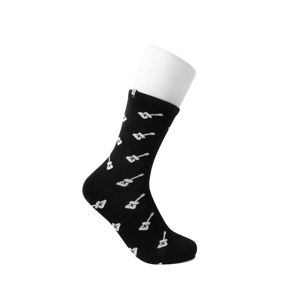 TUK Shoes T.U.K. Ankle Sock Black / White Guitars Mens