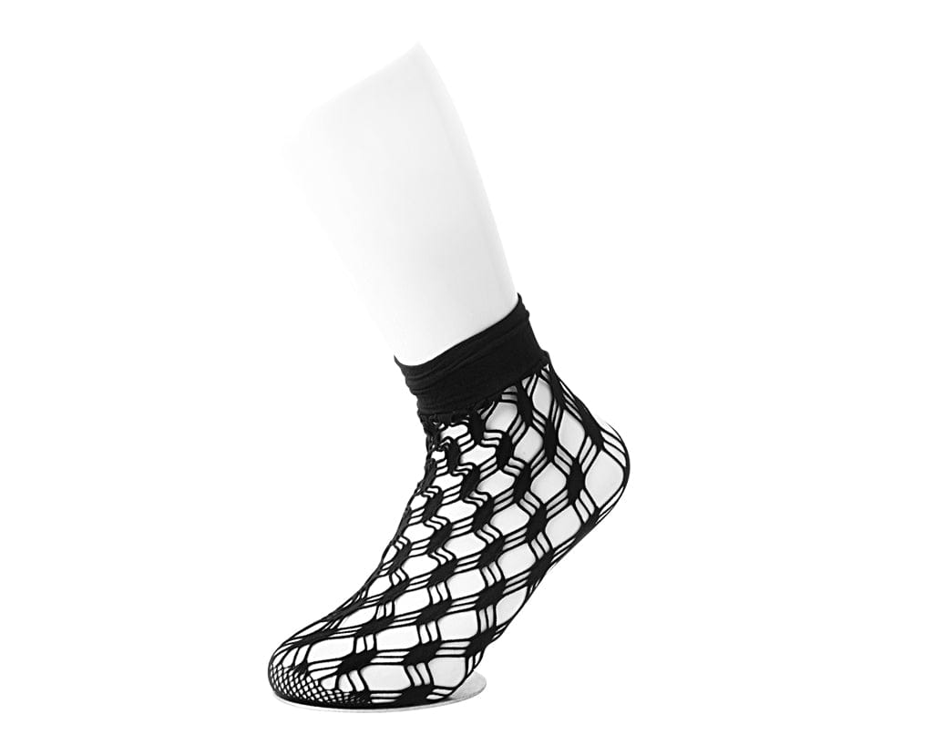 TUK Shoes T.U.K. Socks Black Assorted Fishnet 5-Pk Womens