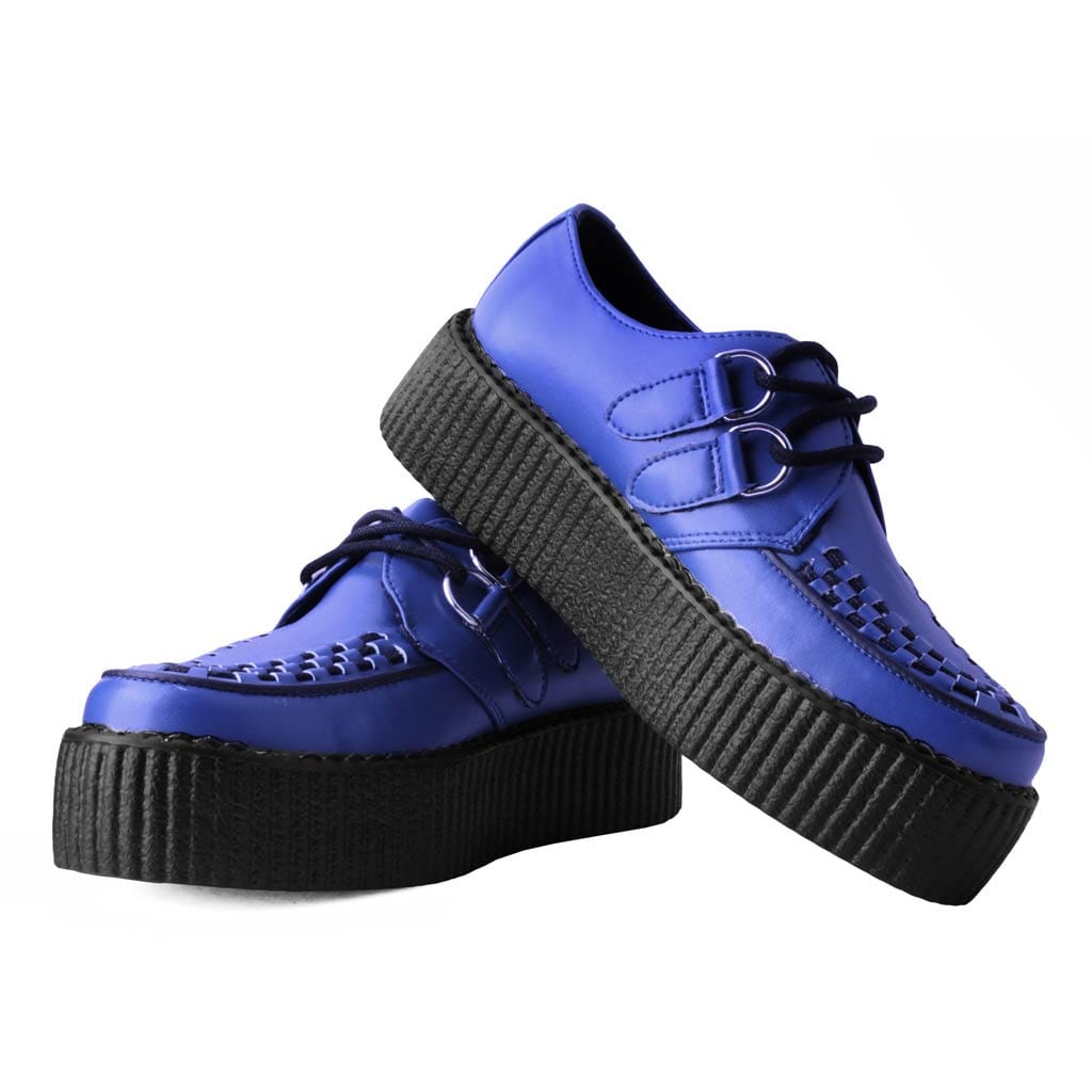 TUK Shoes Viva High Creeper Blue Vegan TUKskin™